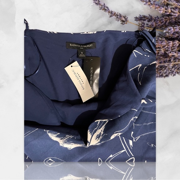 Womens Banana Republic Factory Asymetrical Dress Blue Size 8 - Picture 4 of 4